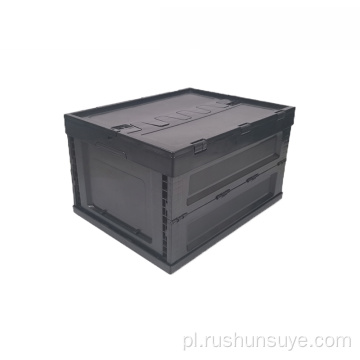 53L czarny plastikowy pudełko składane